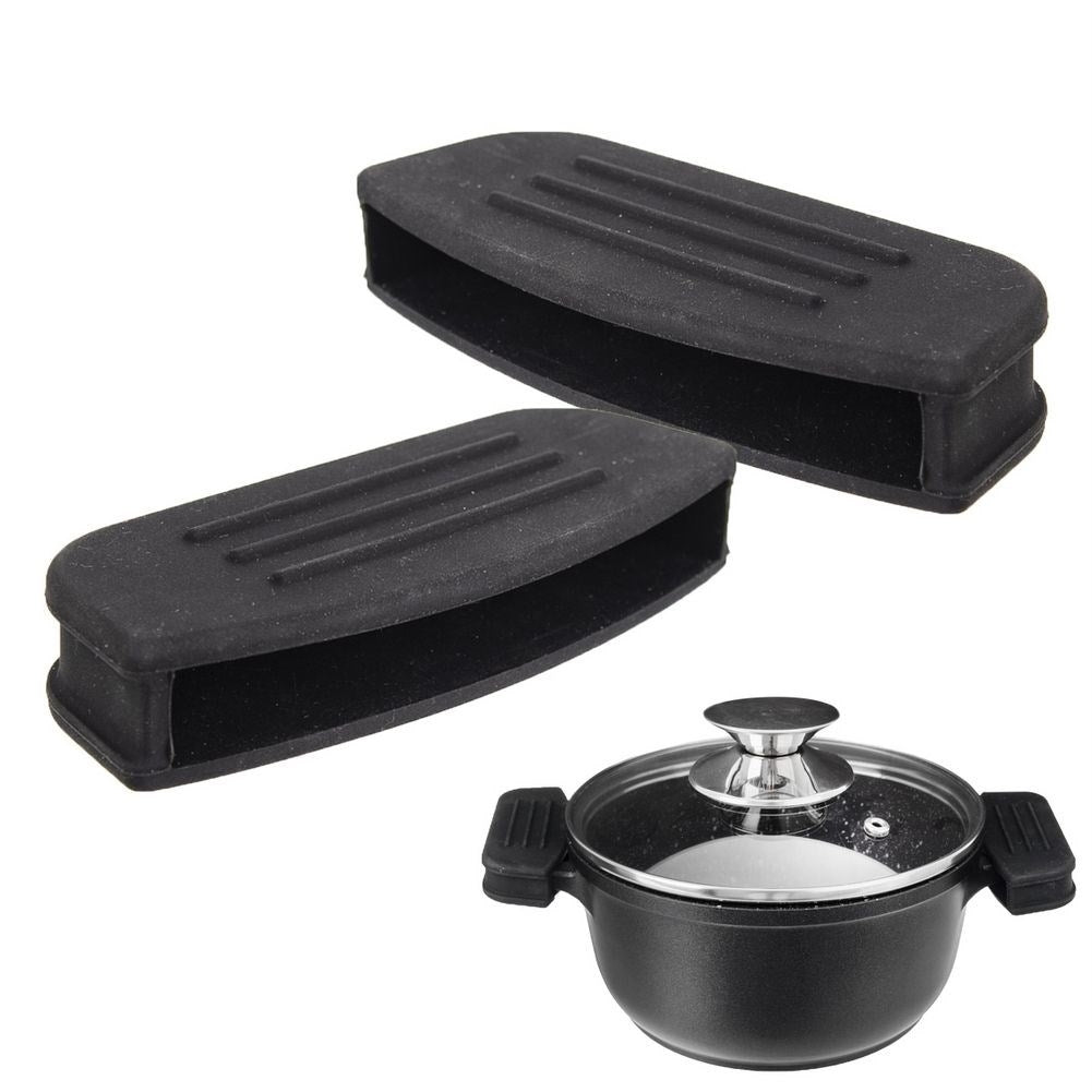 Silicone cover for pot and pan handles, protects against heat