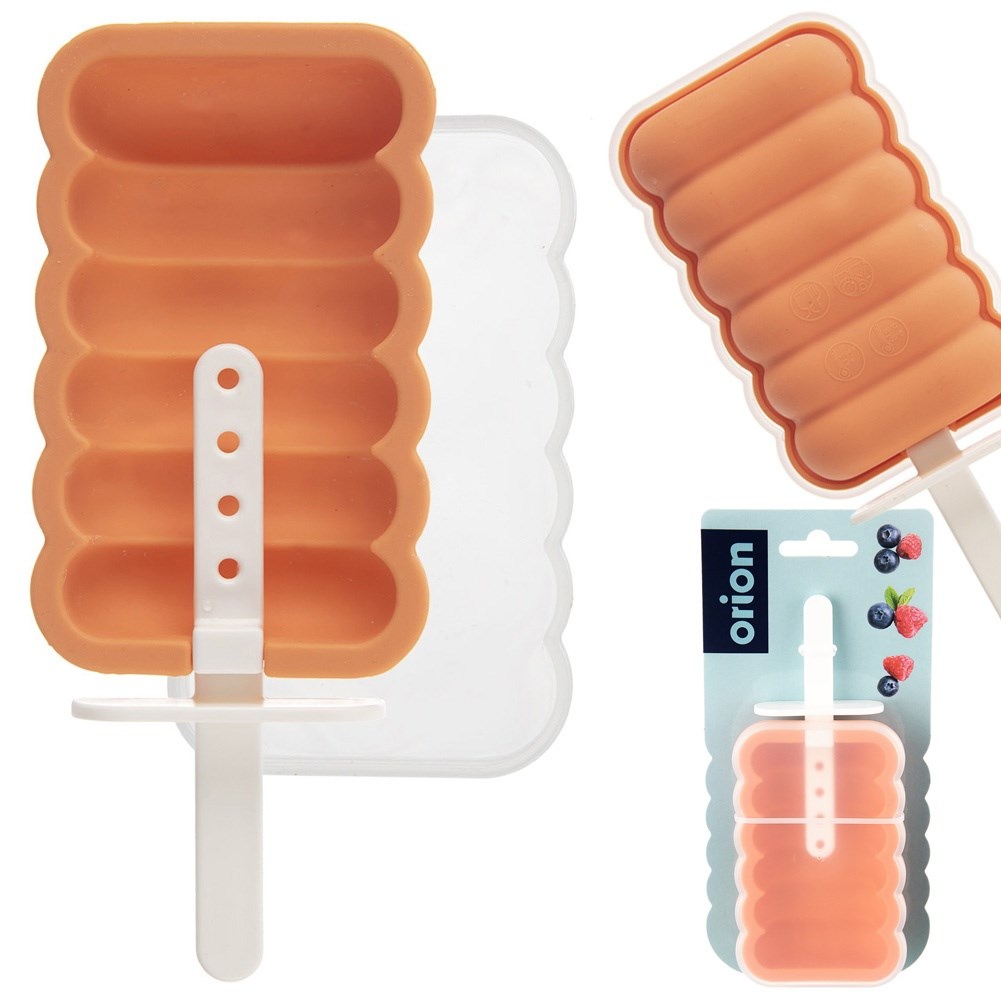Silicone ice cream mold with lid