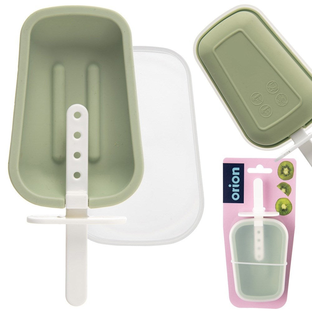 Silicone ice cream mold with lid