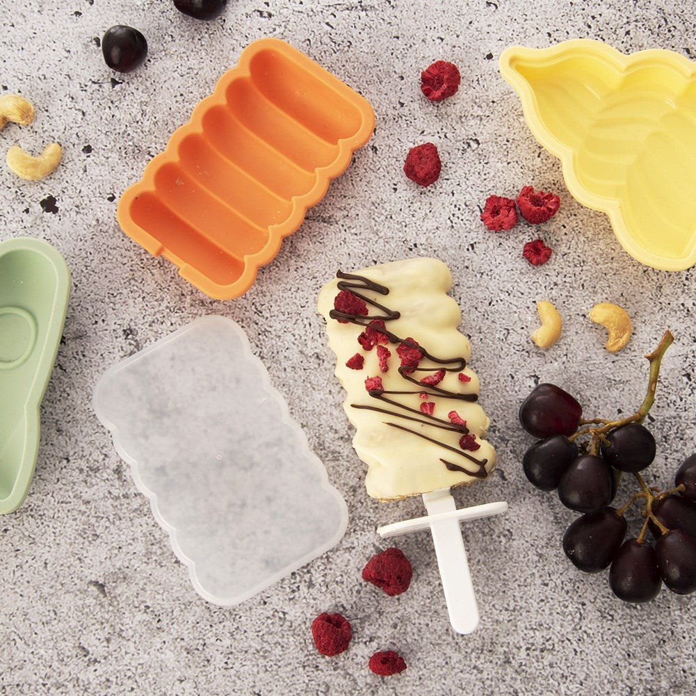 Silicone ice cream mold with lid