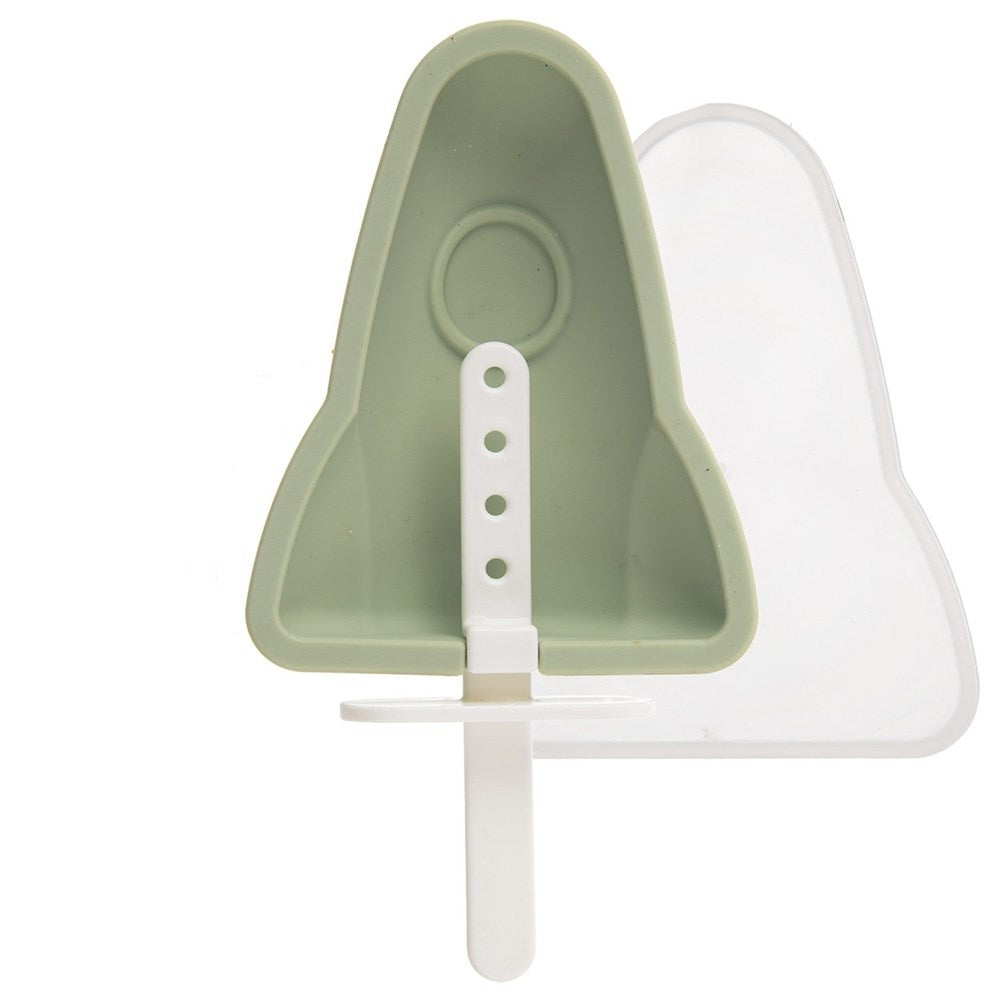 Silicone ice cream mold with rocket lid