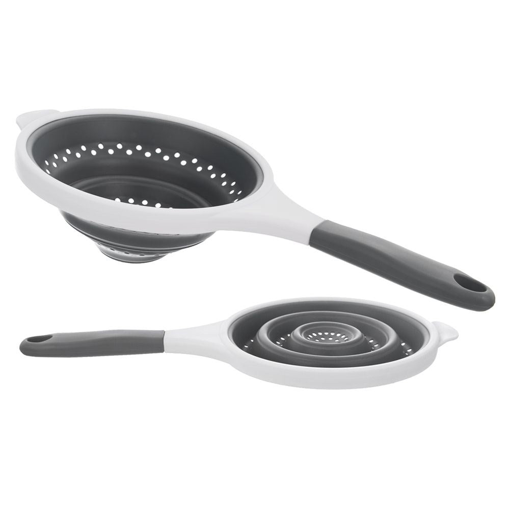 Silicone kitchen colander with handle - 20 cm, dishwasher safe