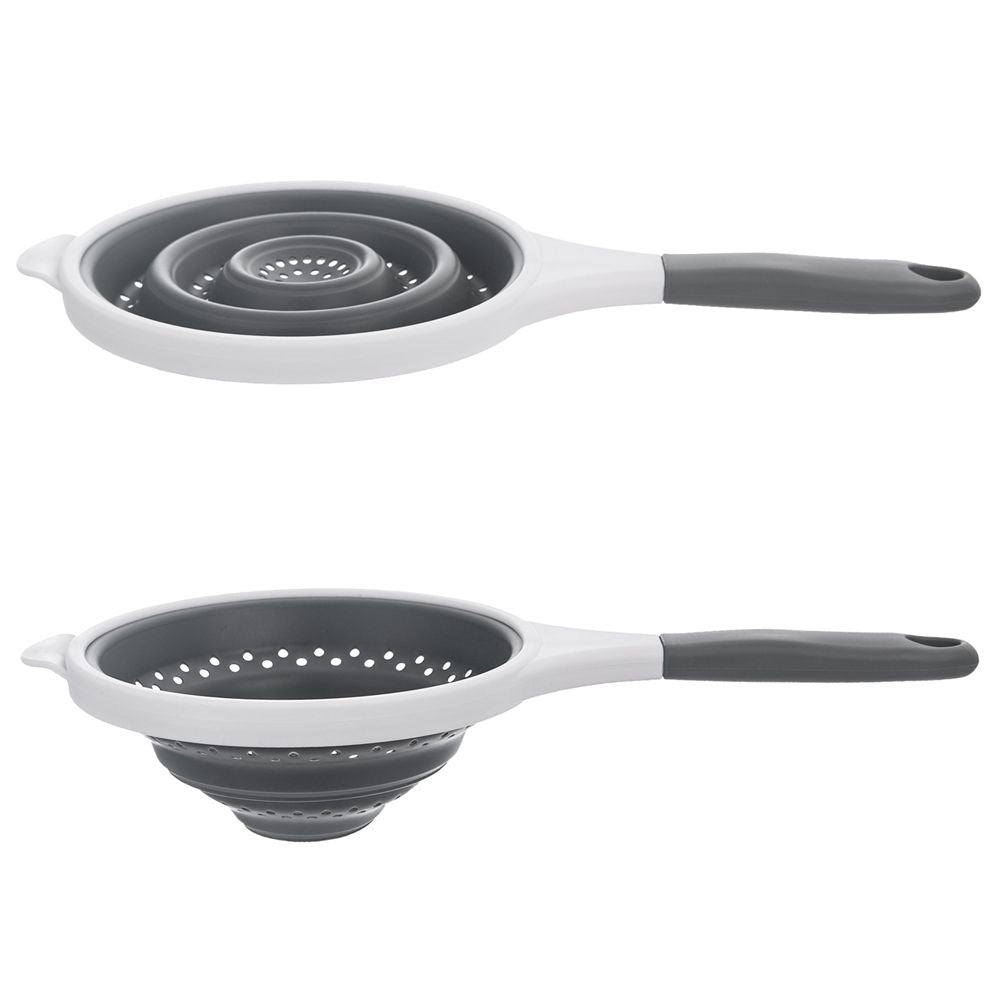 Silicone kitchen colander with handle - 20 cm, dishwasher safe