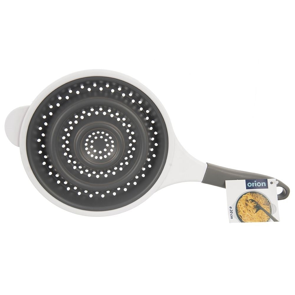 Silicone kitchen colander with handle - 20 cm, dishwasher safe