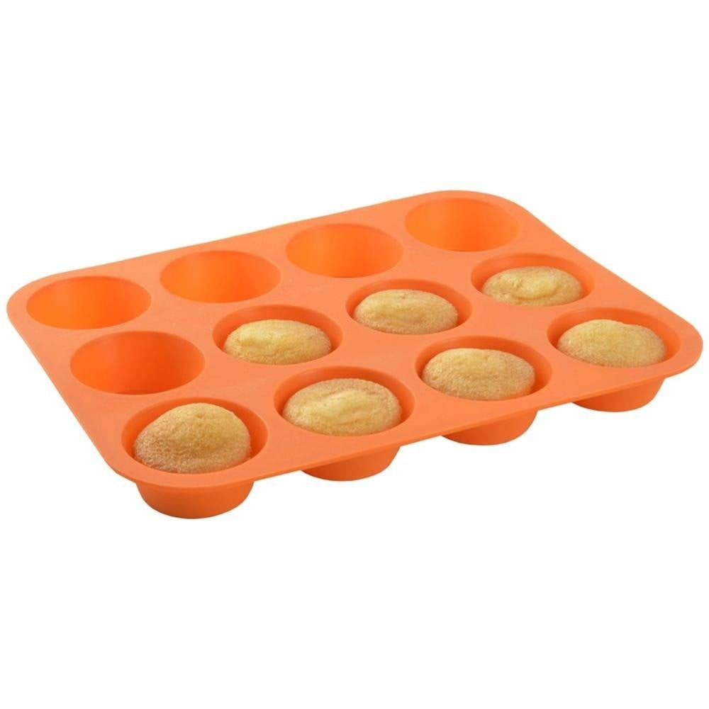Silicone mold for 12 Muffins - Easy to use and Non-Stick