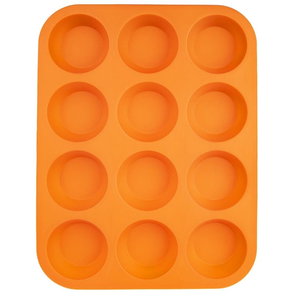 Silicone mold for 12 Muffins - Easy to use and Non-Stick