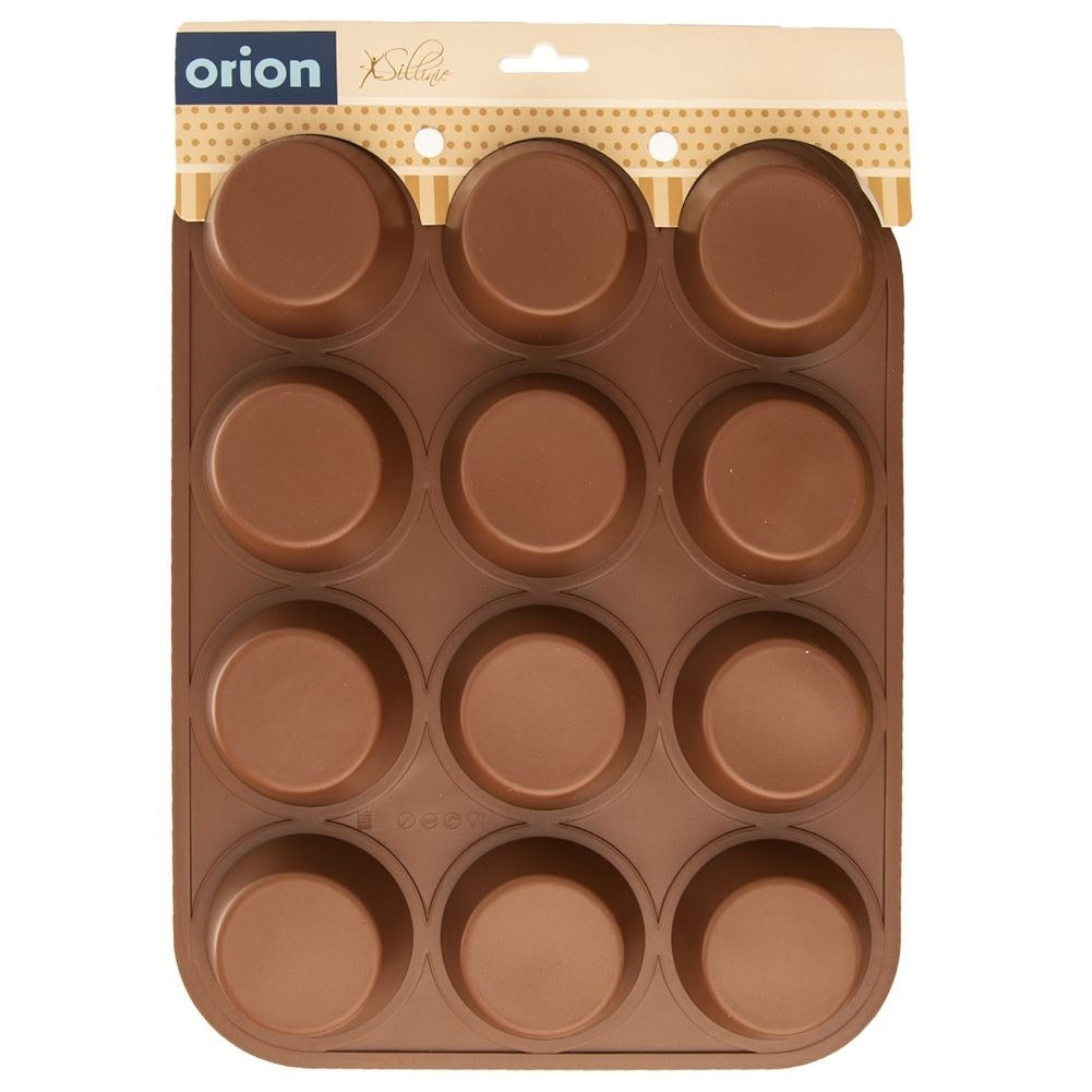 Silicone mold for 12 muffins, non-stick and easy to use