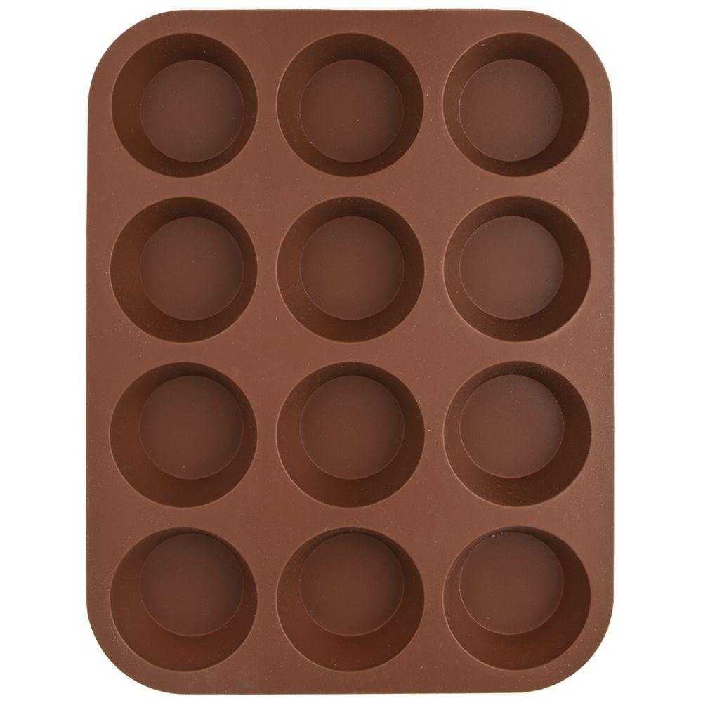 Silicone mold for 12 muffins, non-stick and easy to use