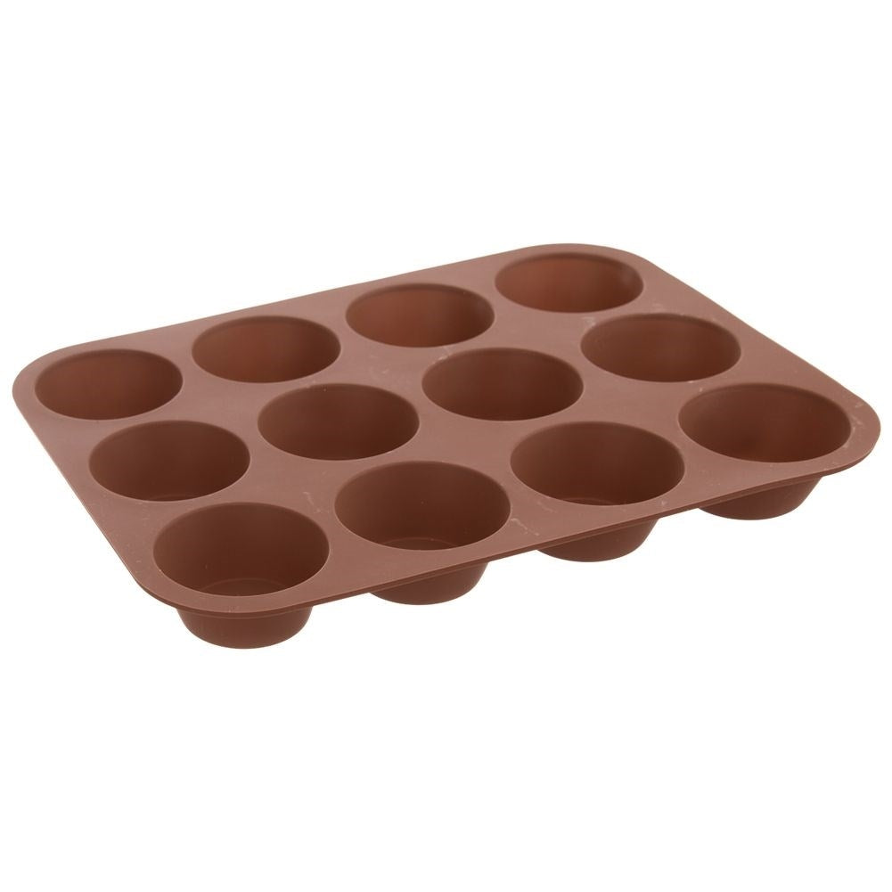 Silicone mold for 12 muffins, non-stick and easy to use