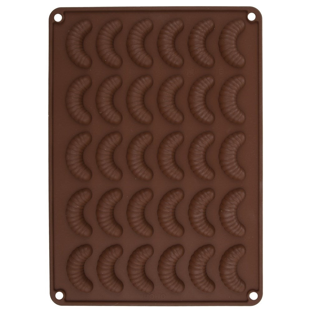 Silicone mold for 30 cakes, croissants and pralines