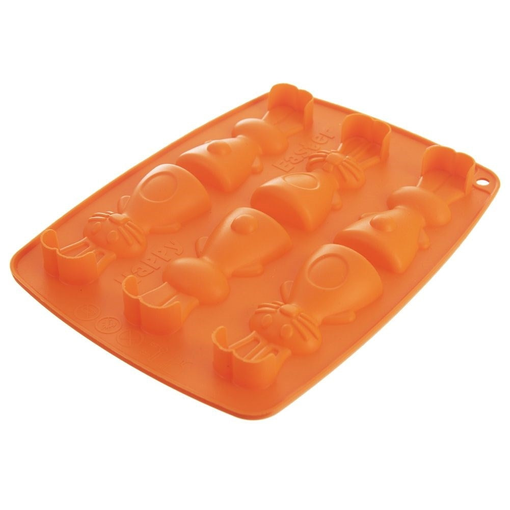 Silicone mold for 6 rabbit-shaped sweets