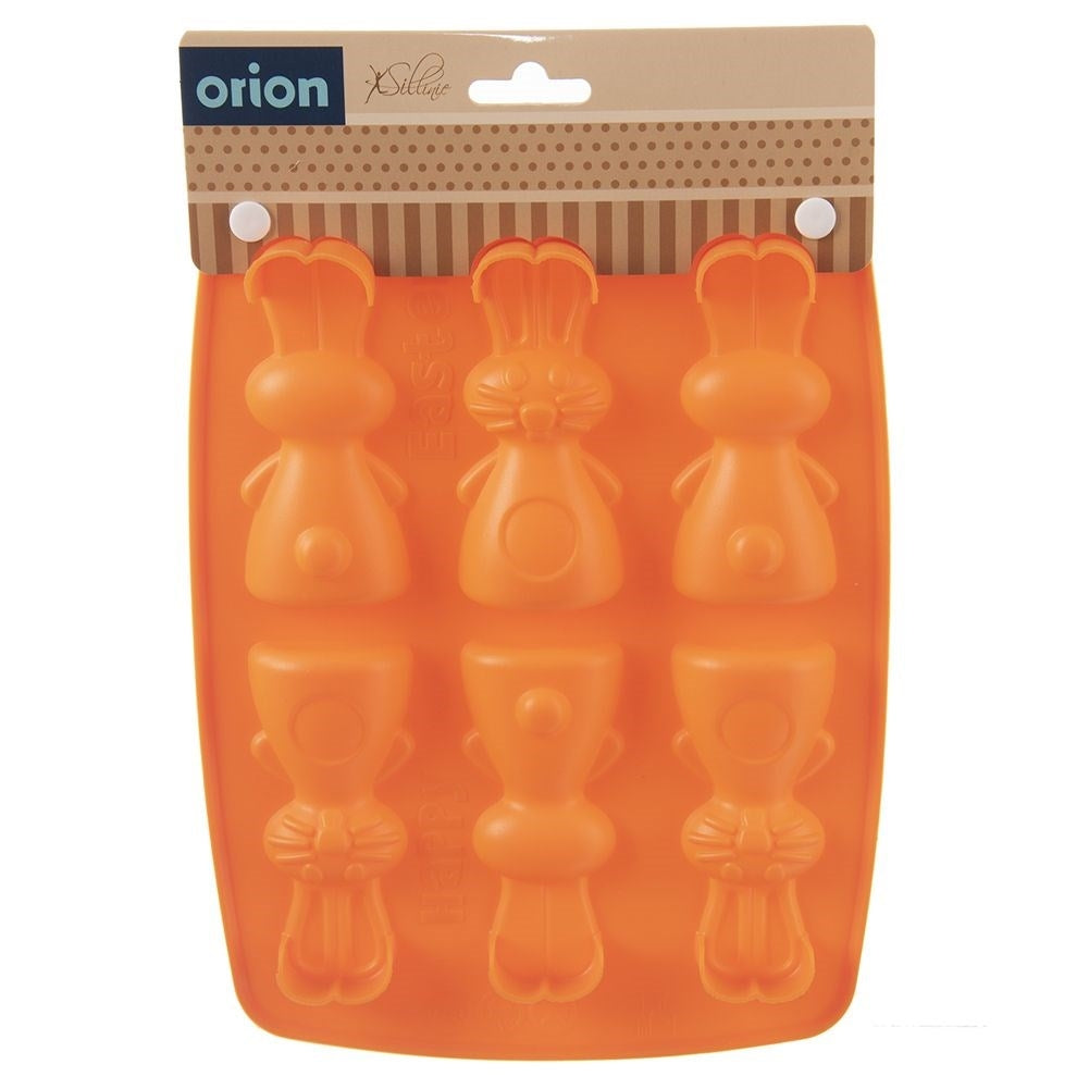 Silicone mold for 6 rabbit-shaped sweets