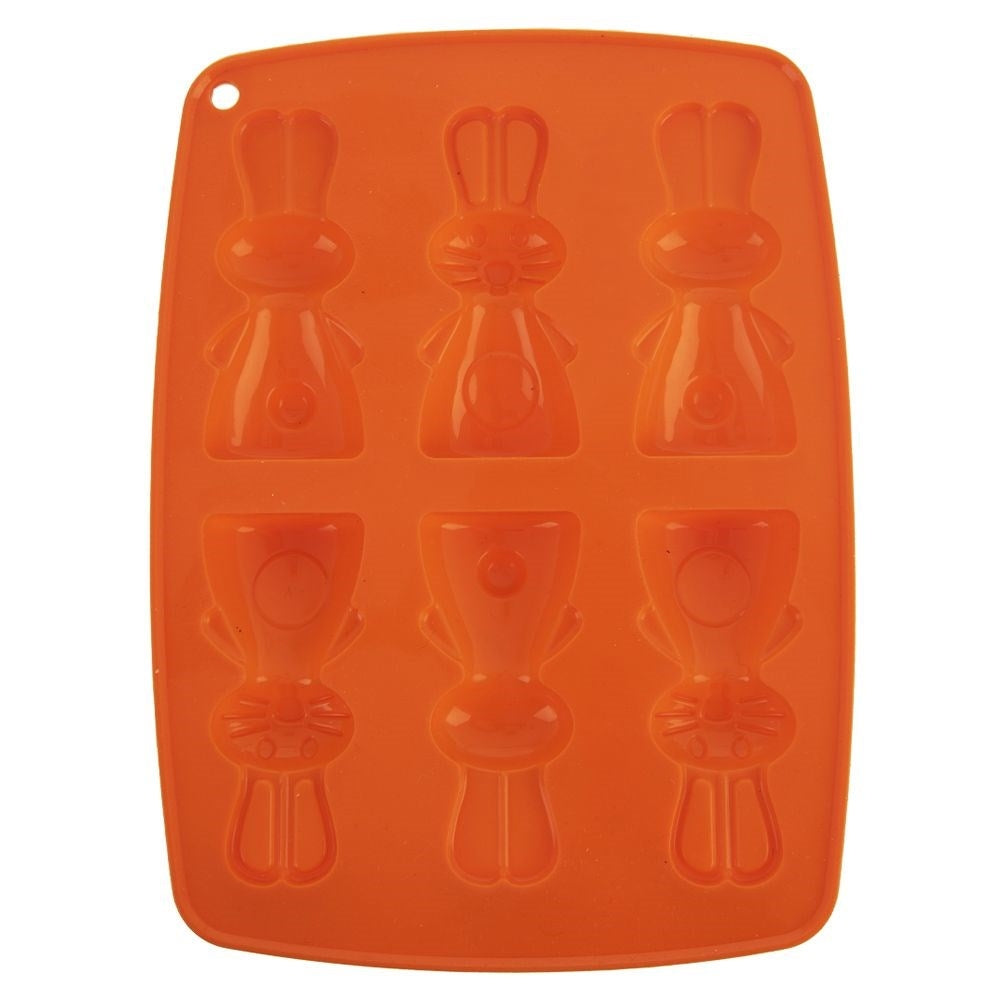 Silicone mold for 6 rabbit-shaped sweets