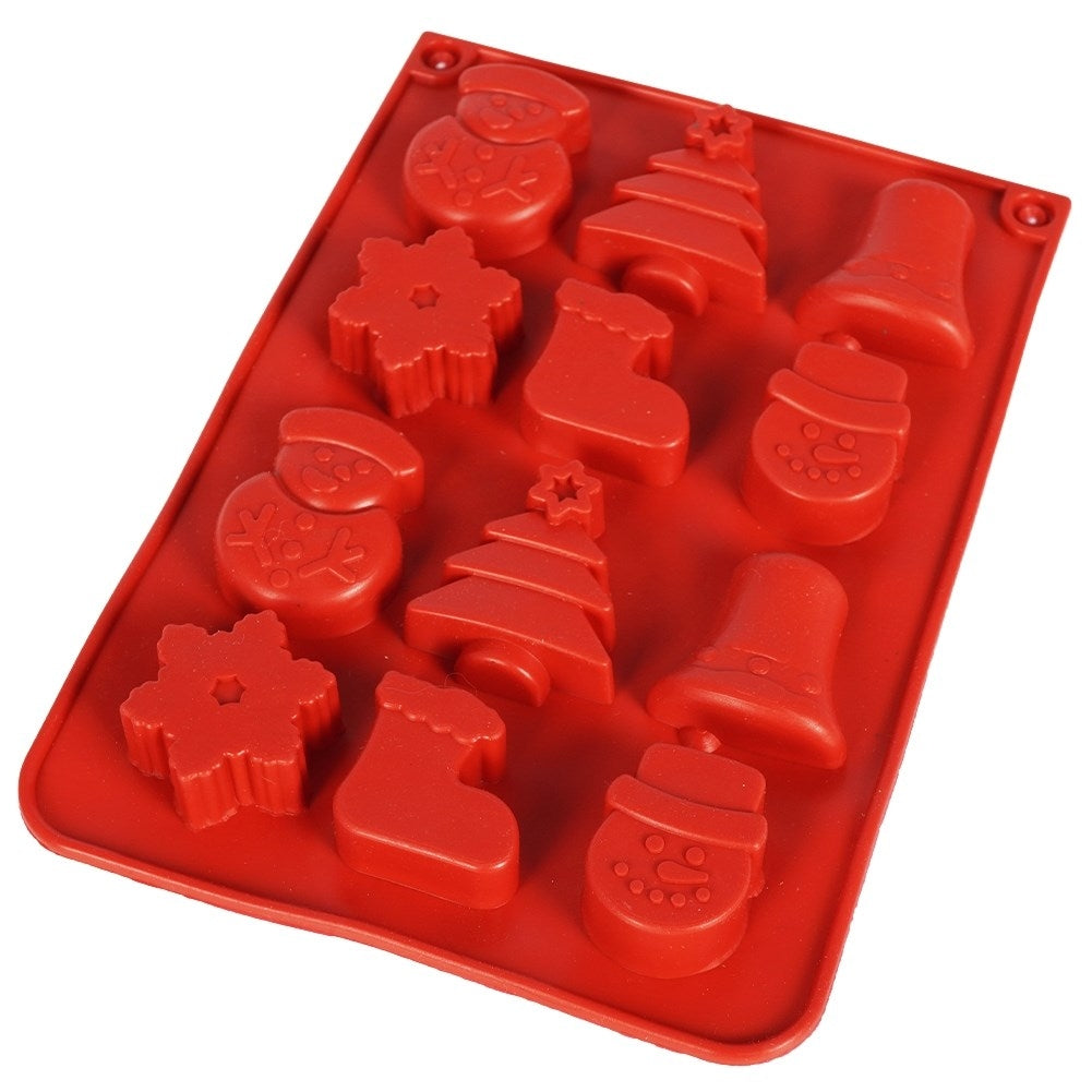 Silicone mold for Christmas cookies and pralines in festive shapes