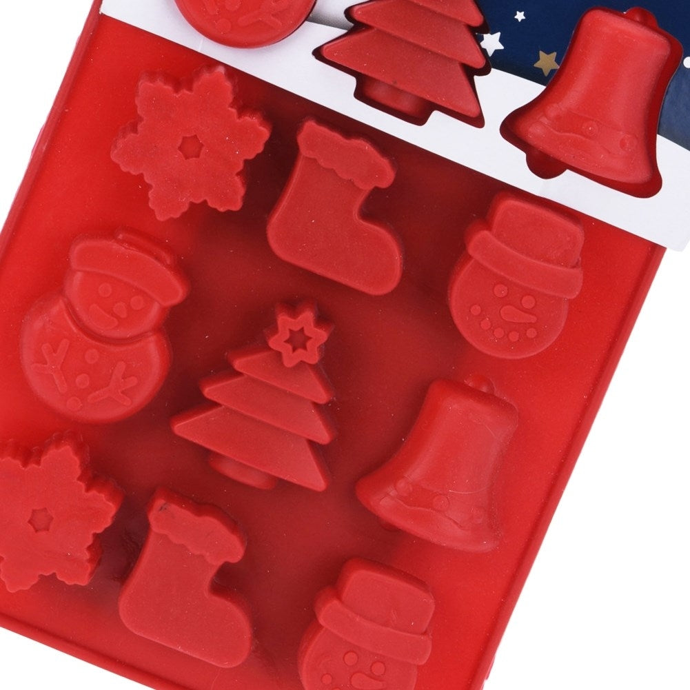 Silicone mold for Christmas cookies and pralines in festive shapes