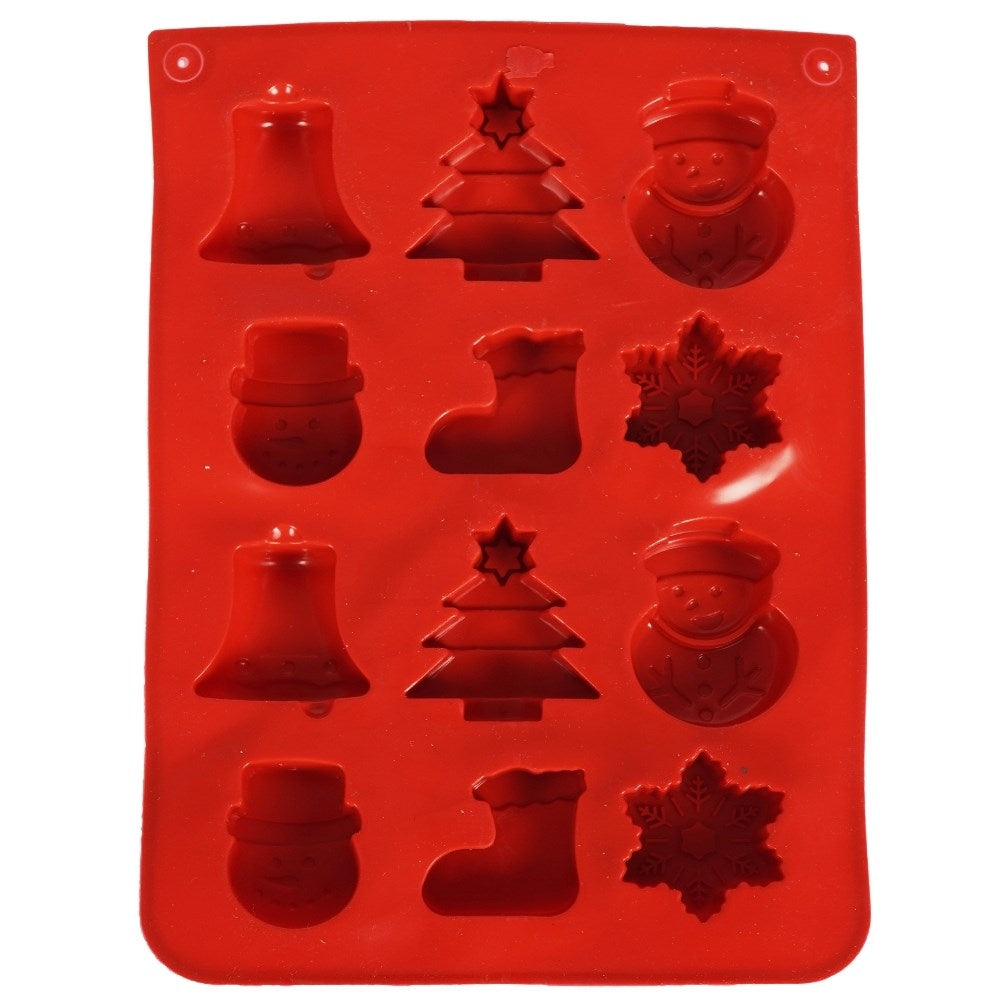 Silicone mold for Christmas cookies and pralines in festive shapes