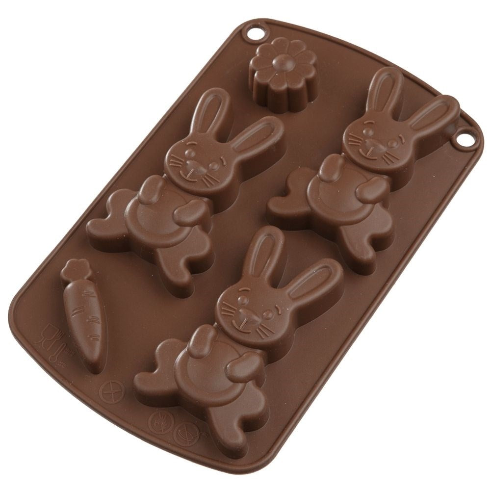 Silicone mold for Easter bunny cookies - Create 5 Easter sweets easily