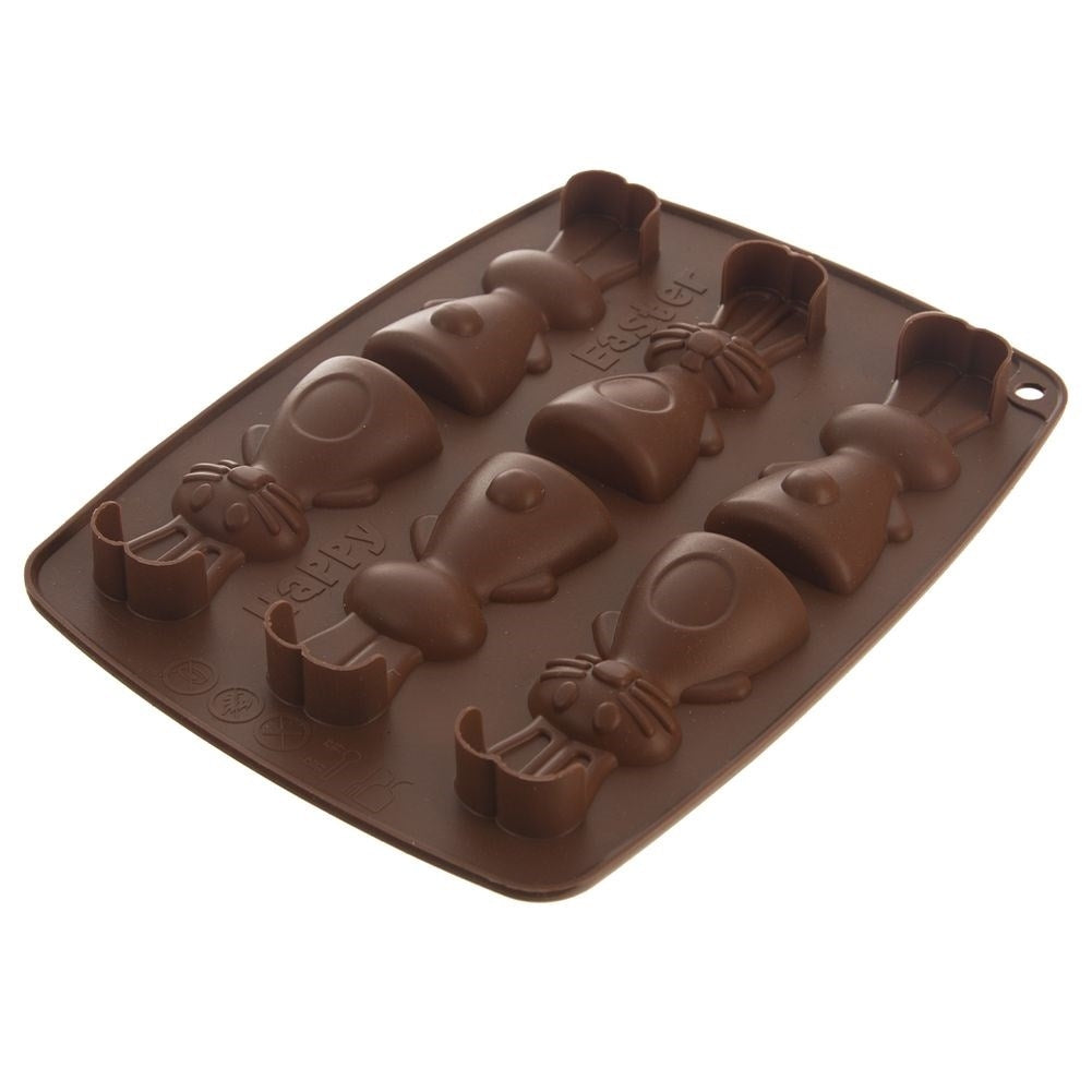 Silicone mold for baking 6 rabbit-shaped sweets