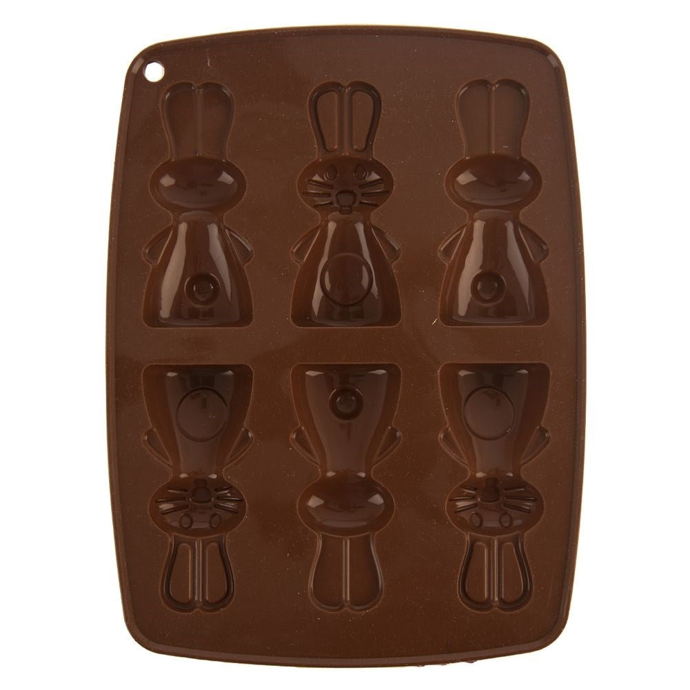 Silicone mold for baking 6 rabbit-shaped sweets