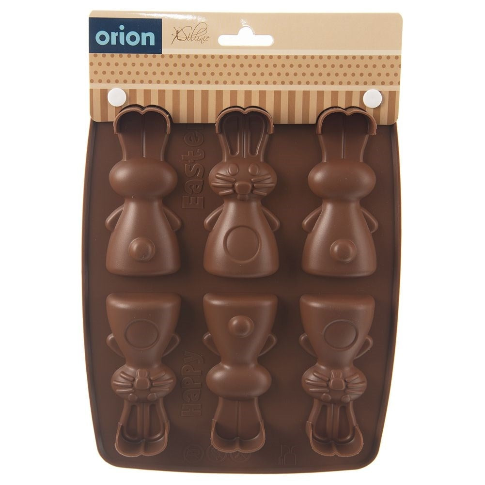 Silicone mold for baking 6 rabbit-shaped sweets