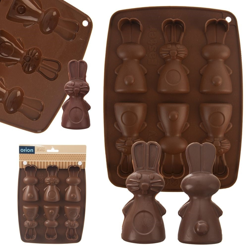 Silicone mold for baking 6 rabbit-shaped sweets