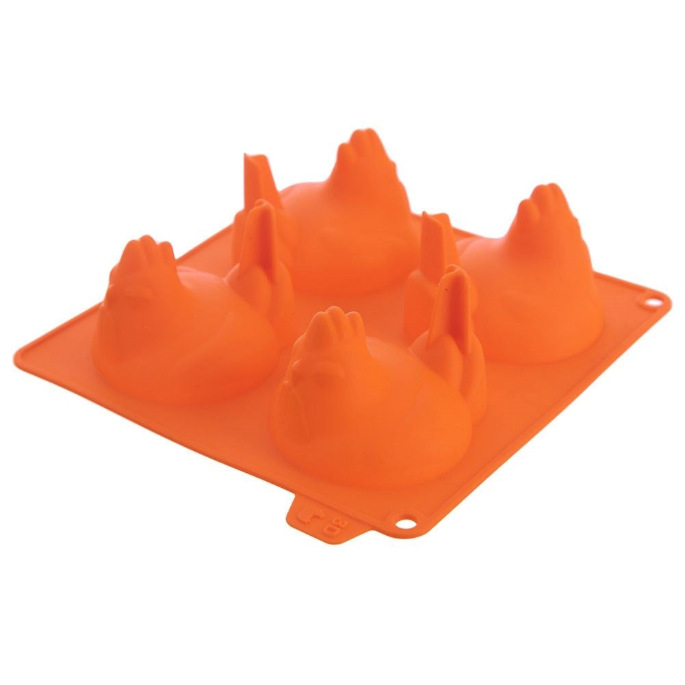 Silicone mold for baking chickens: muffins, cookies, chocolate