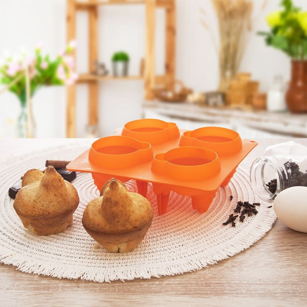 Silicone mold for baking chickens: muffins, cookies, chocolate