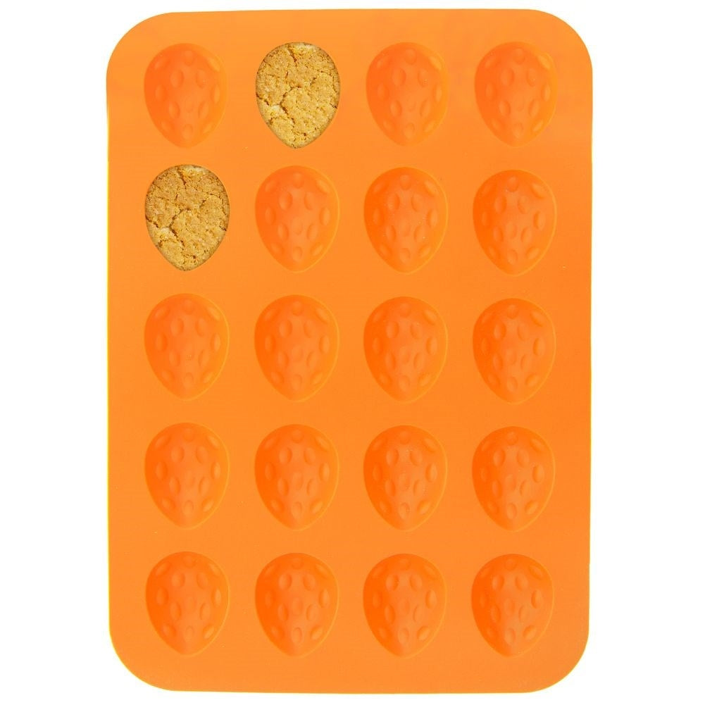 Silicone mold for brittle nut-shaped cookies - flexible and durable
