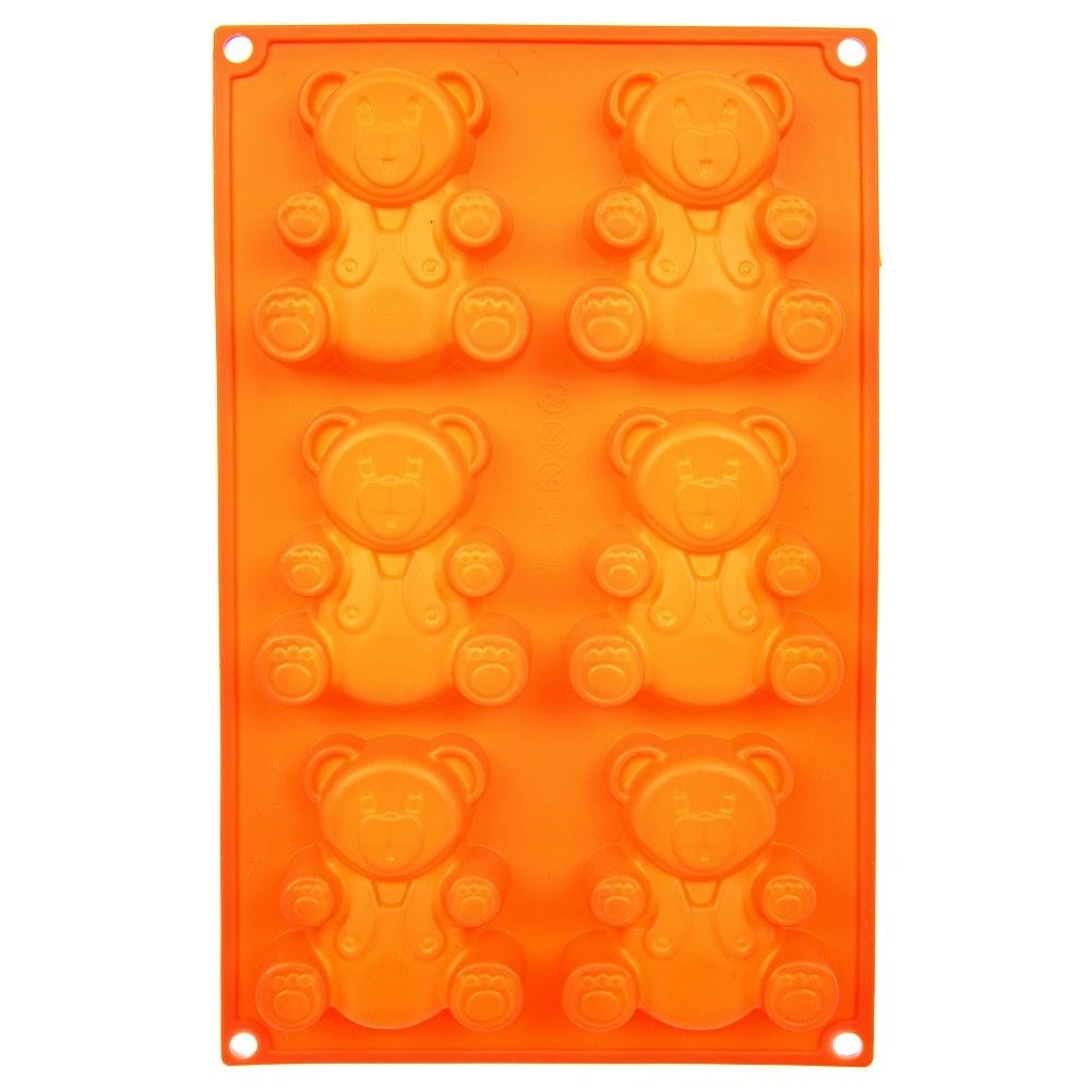 Silicone mold for easy bear-shaped cake baking