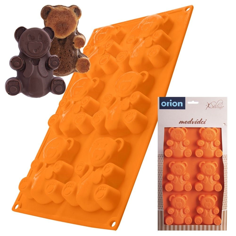 Silicone mold for easy bear-shaped cake baking