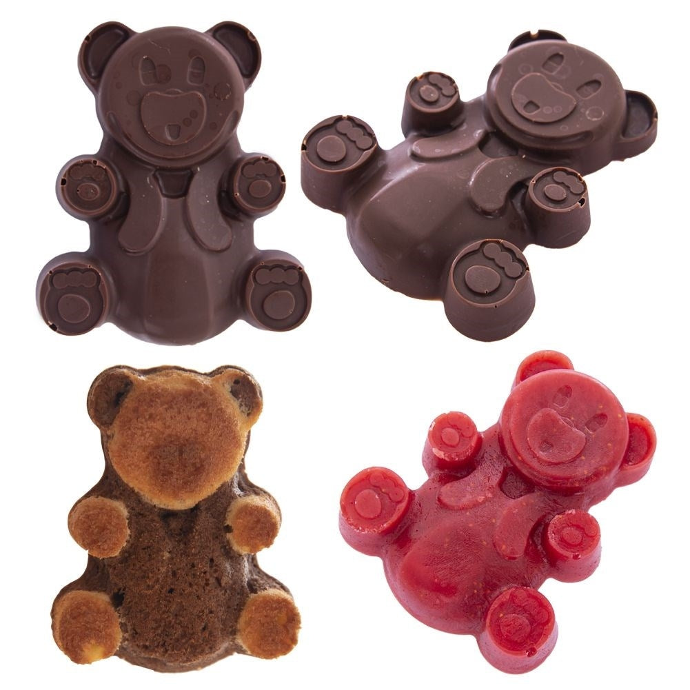 Silicone mold for easy bear-shaped cake baking