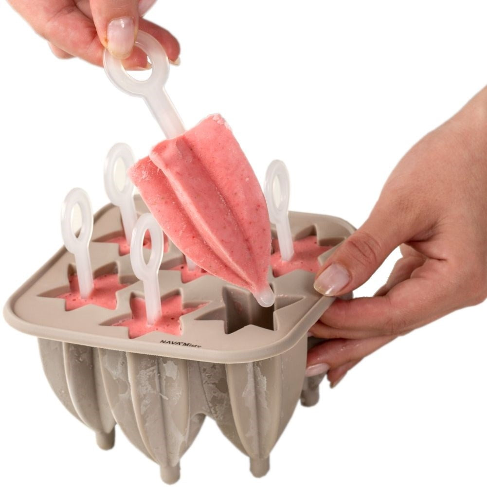 Silicone mold for homemade popsicles on a stick