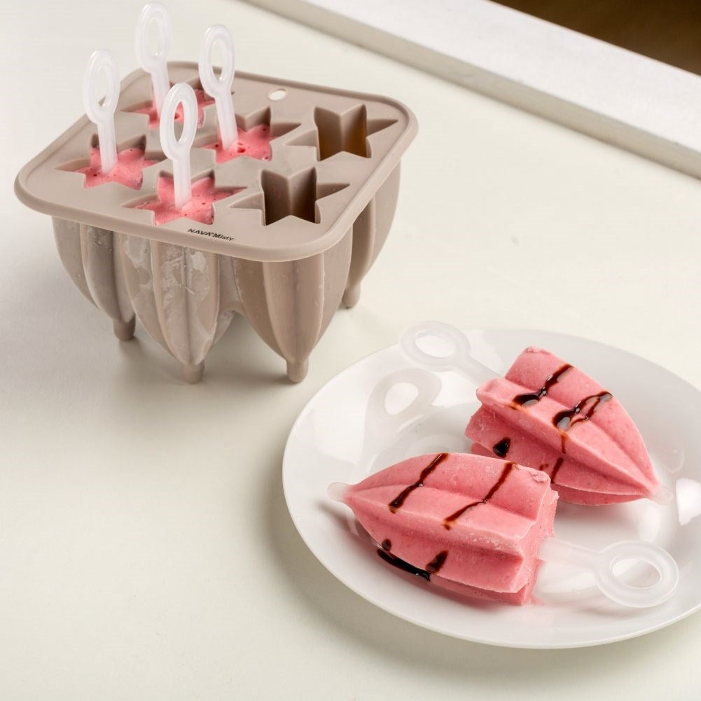 Silicone mold for homemade popsicles on a stick