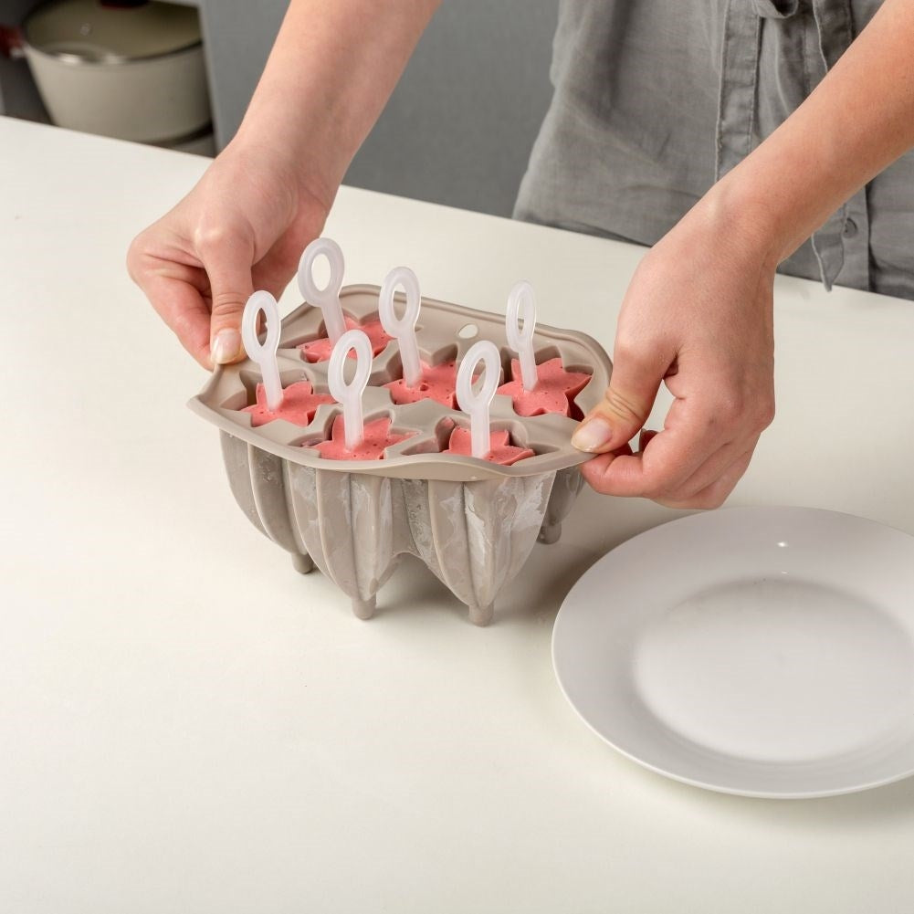 Silicone mold for homemade popsicles on a stick