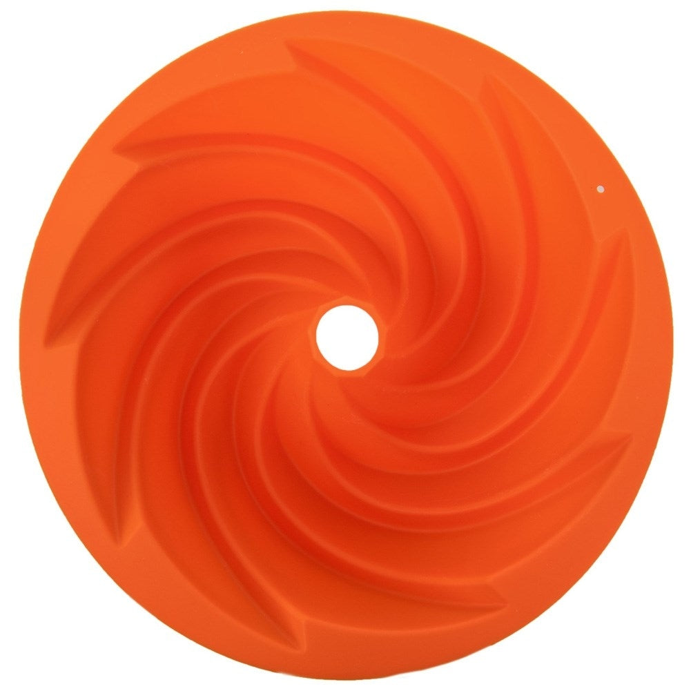 Silicone mold in orange for perfect baking of cakes