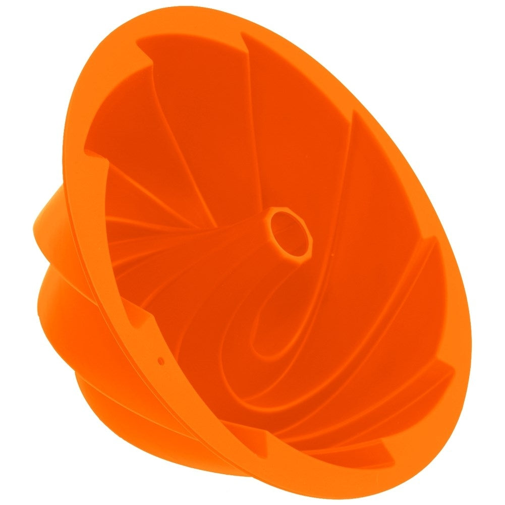 Silicone mold in orange for perfect baking of cakes