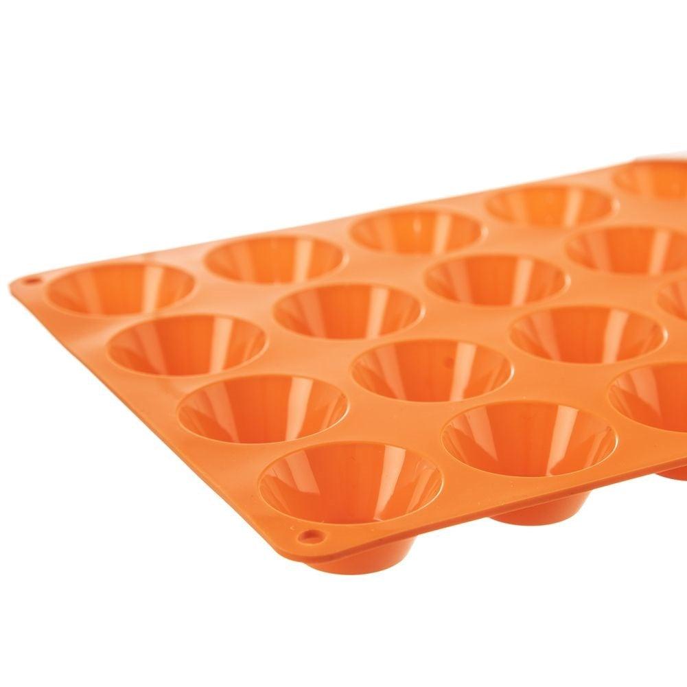 Silicone muffin tin: 20 muffins, non-stick, heat resistant