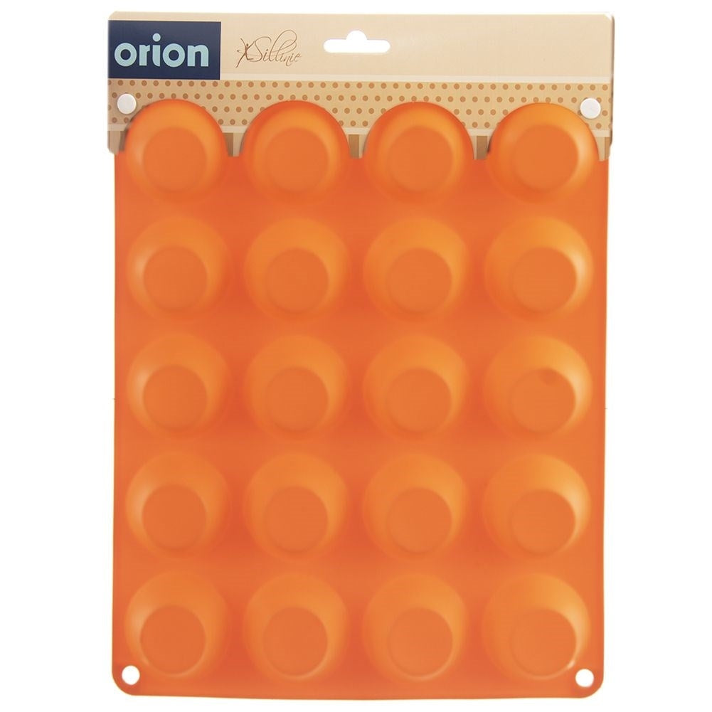 Silicone muffin tin: 20 muffins, non-stick, heat resistant