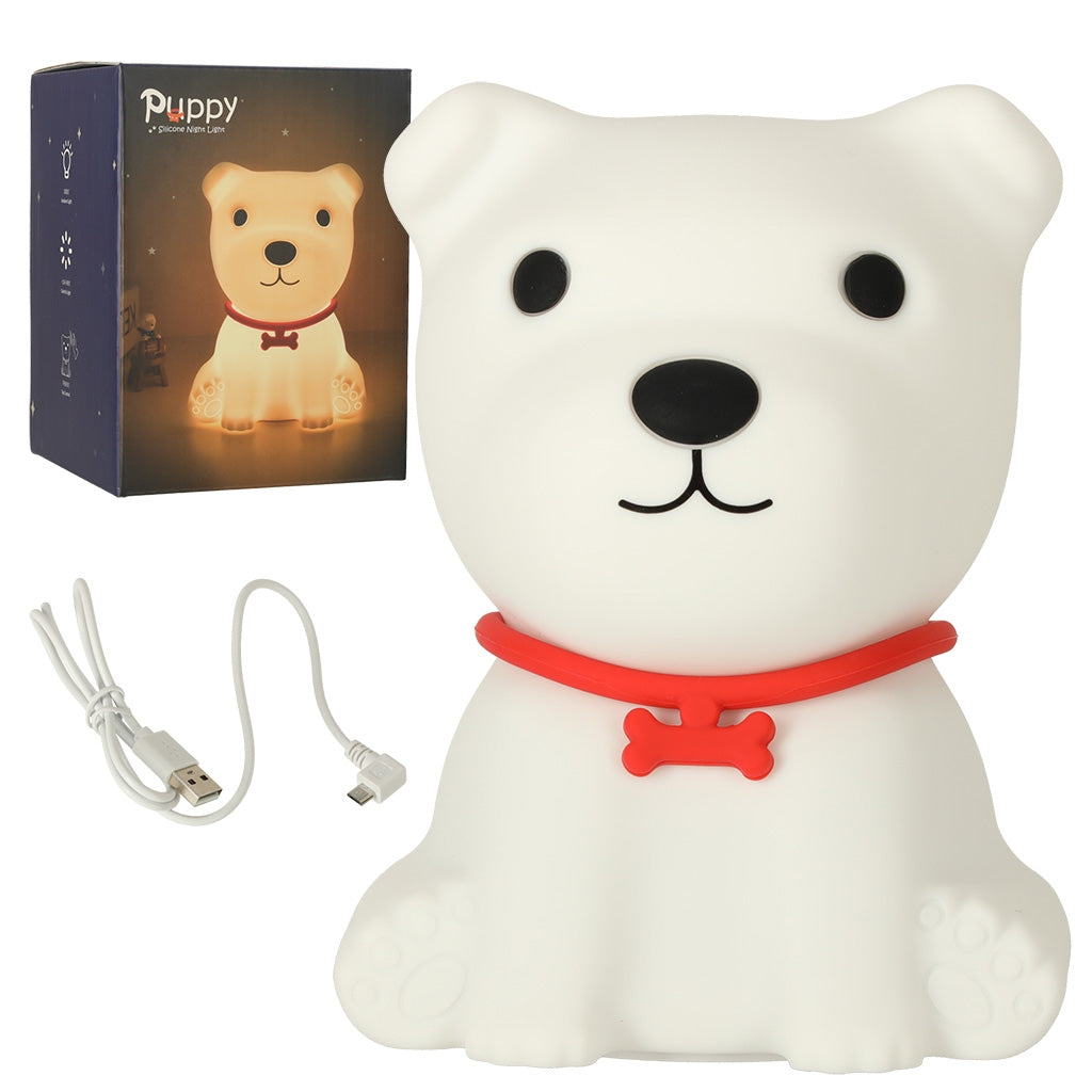 Silicone night light white doggy