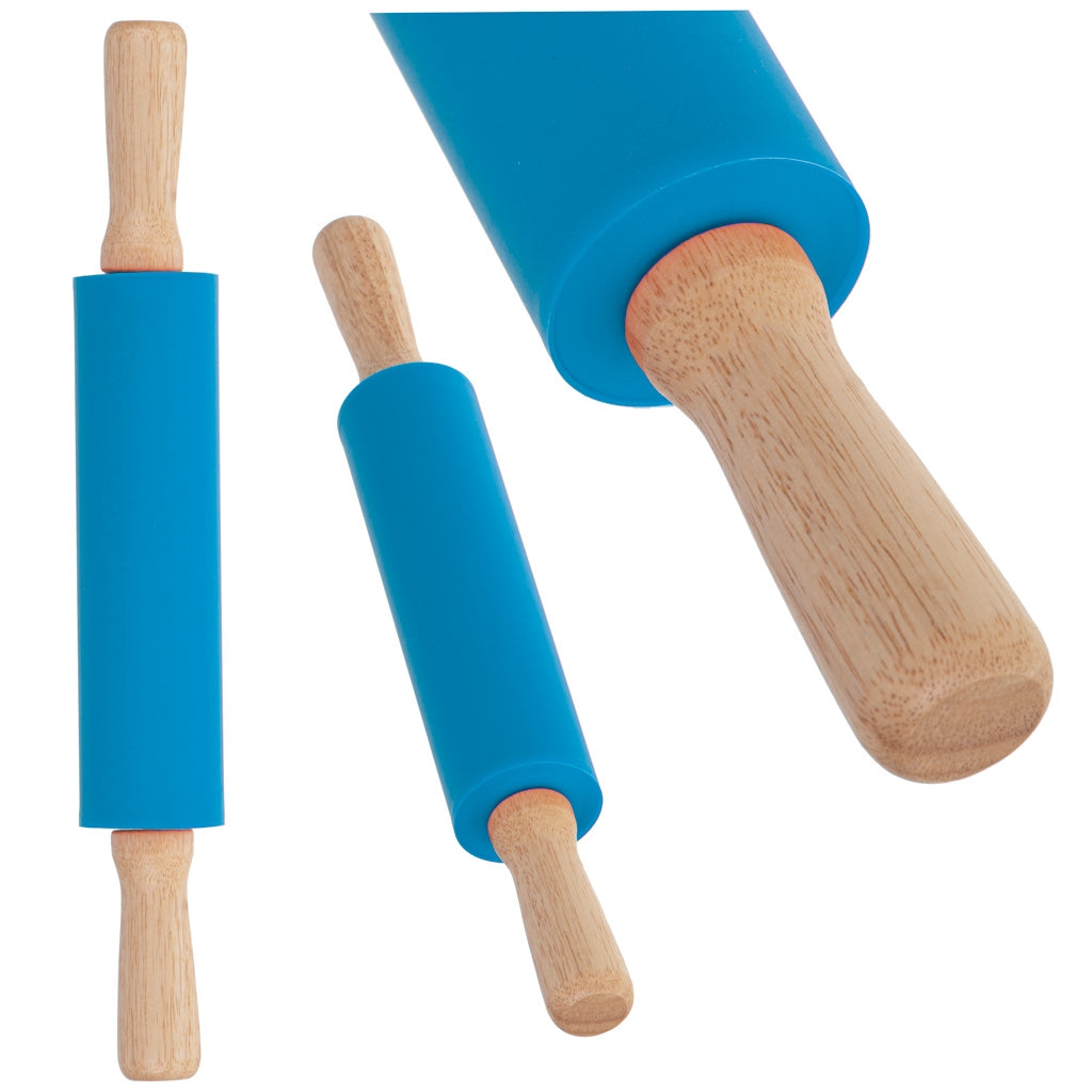 Silicone pastry roller 38cm blue