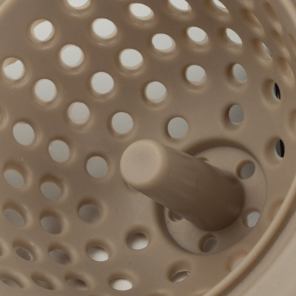 Silicone strainer for sink, stainless edge, prevents drain blockages