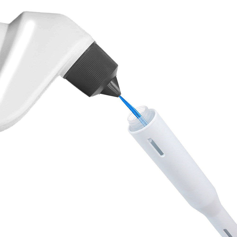 Silicone toilet brush with stand and liquid dispenser white 40 cm