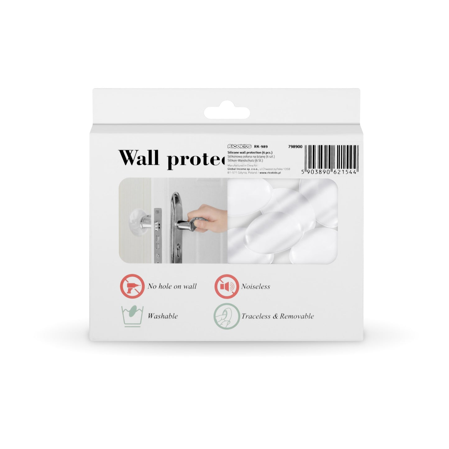 Silicone wall protection - 6 pcs. Ricokids RK-989