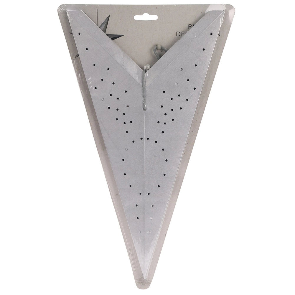 Silver Paper Star Decoration, 75 cm, Openwork Design