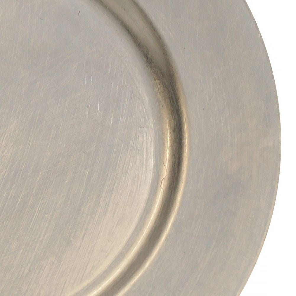 Silver colored coaster 33 cm - high gloss