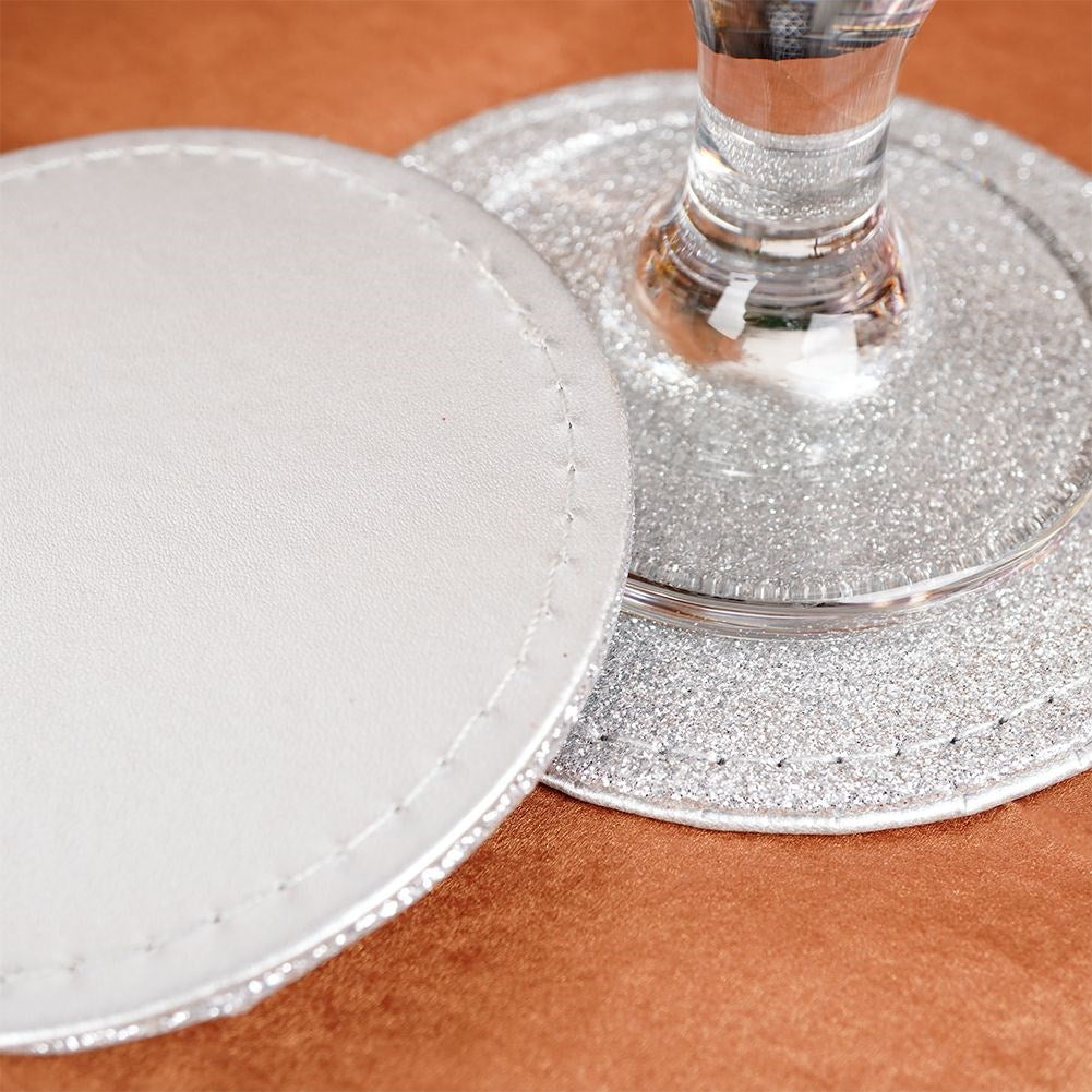 Silver cup coasters 10 cm 4 pcs.