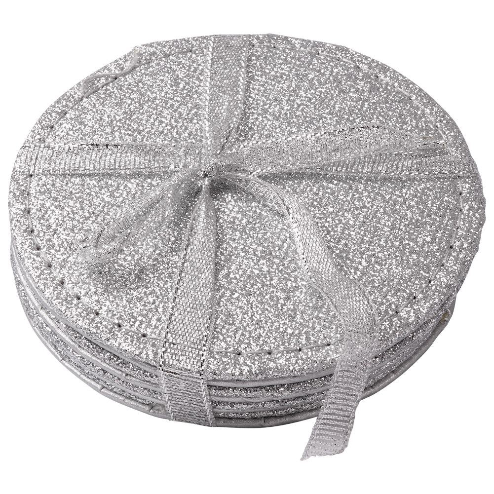 Silver cup coasters 10 cm 4 pcs.
