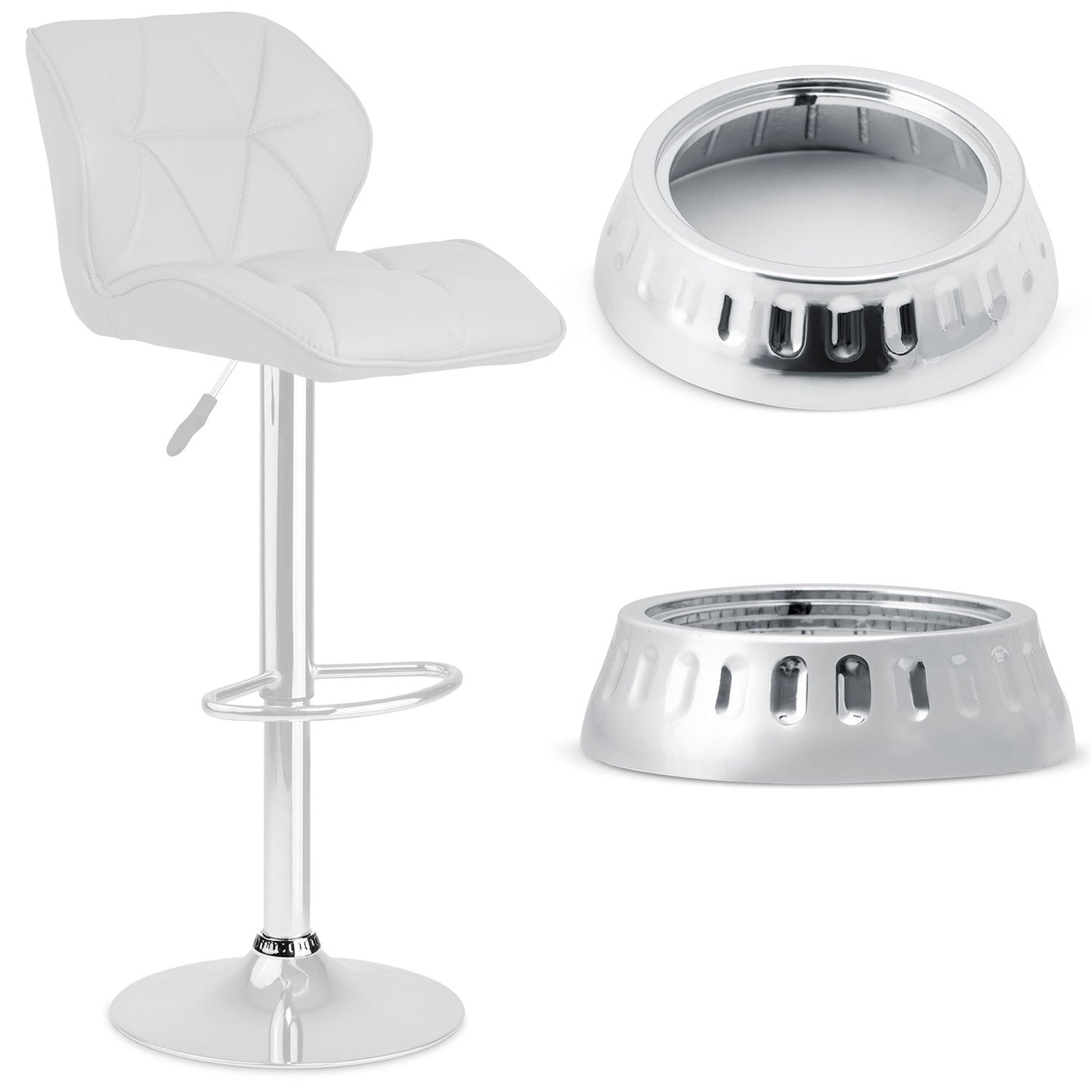 Silver stool cap for the Sofotel 2516 base