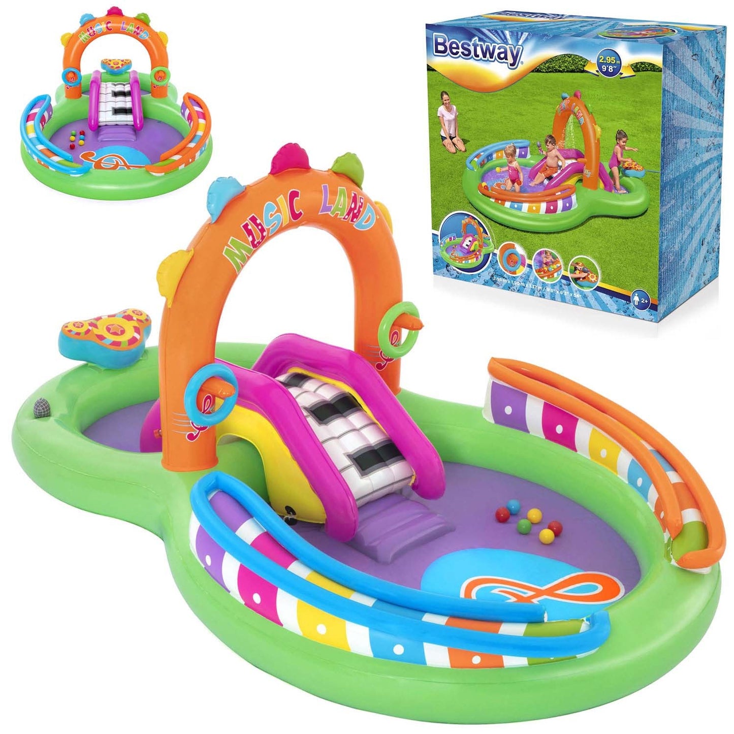 Sing 'N splash inflatable playground 295 x 190 x 137 cm Bestway 53117