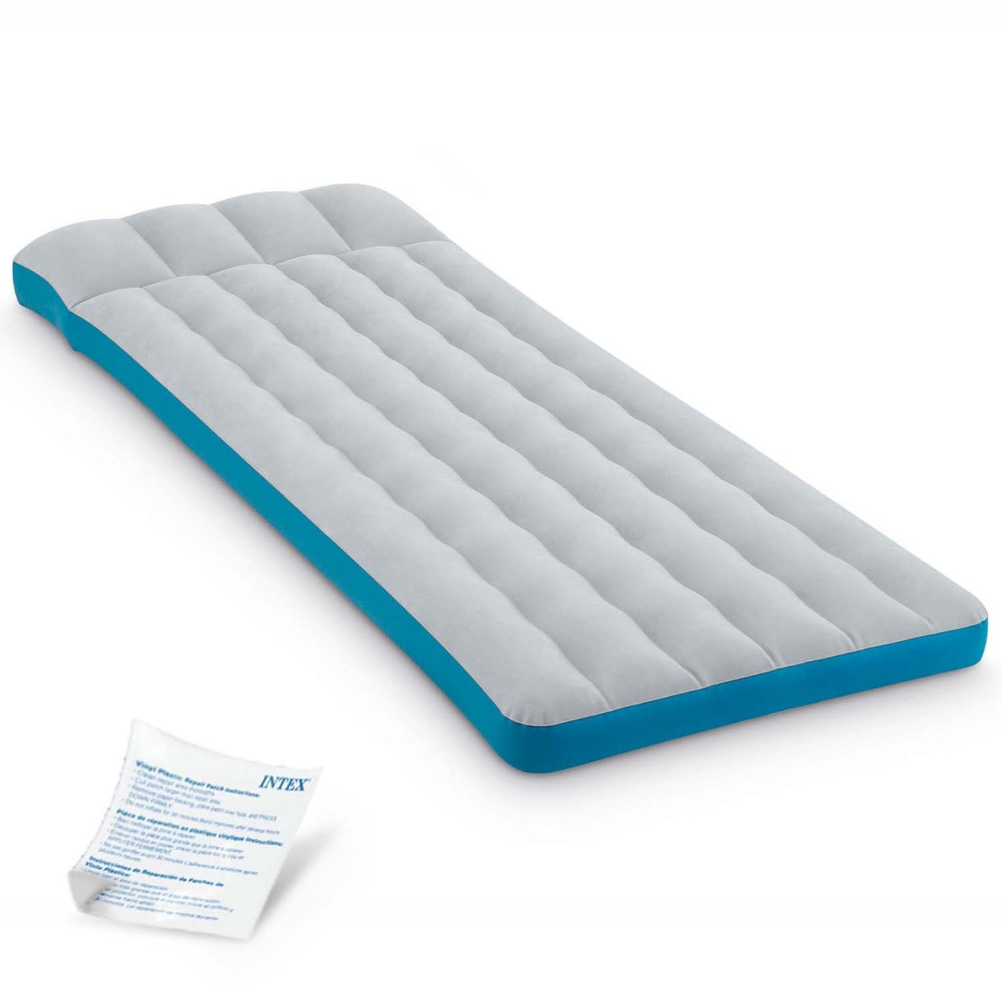 Single Air Mattress 189x72x20 cm, PVC, Velour Surface